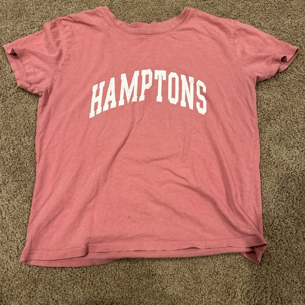 Brandy Melville Pink Hamptons Tee